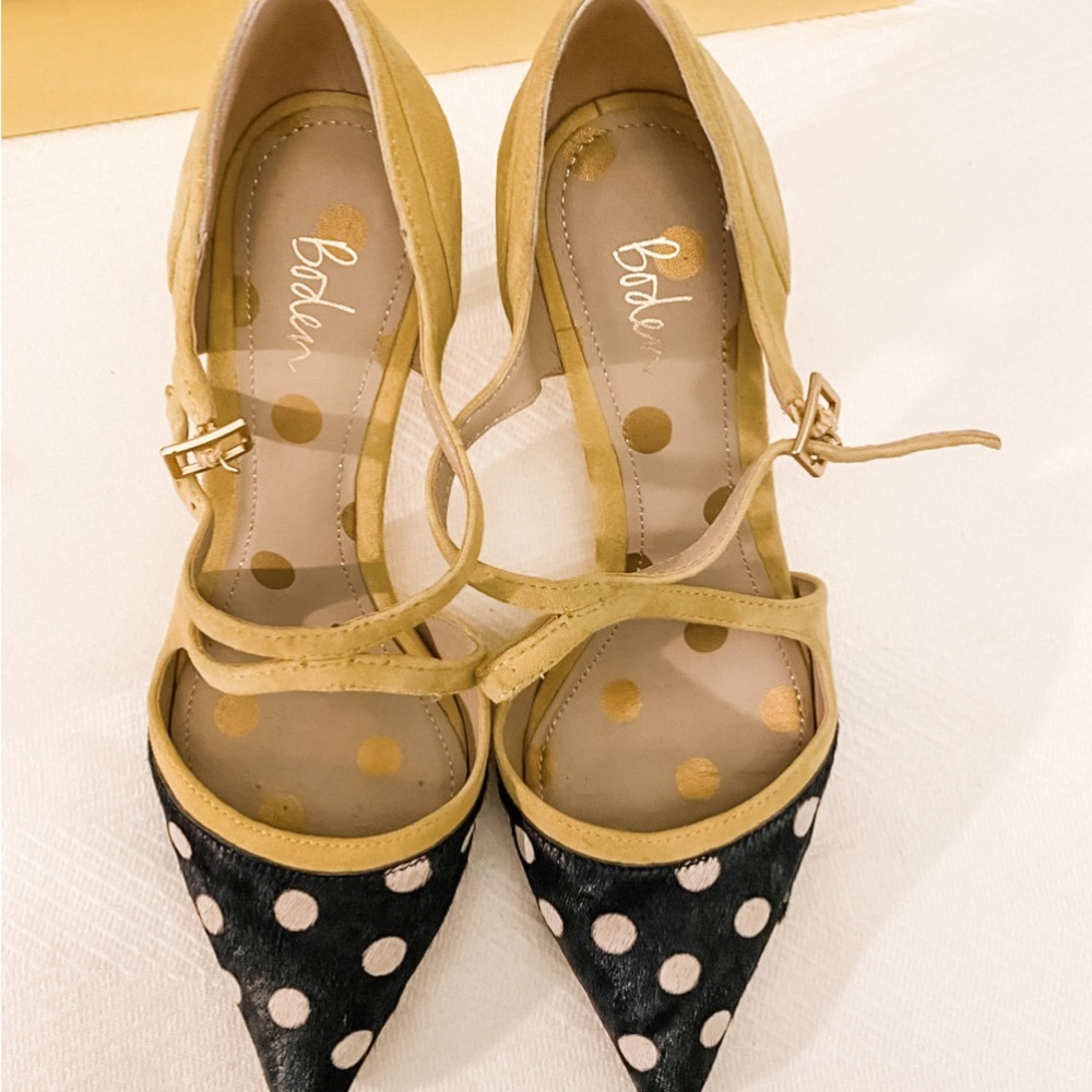 Boden Tisha Heels Mimosa Yellow Size 38